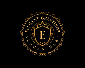 Regal Crown Shield logo design