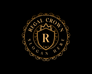 Regal Crown Shield logo design