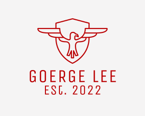 Eagle - Red Falcon Insurance logo design