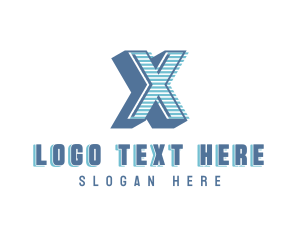 Generic - Studio Stripe Letter X logo design