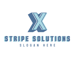 Stripe - Studio Stripe Letter X logo design