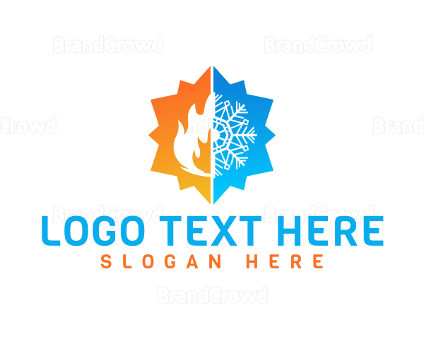 Flame Snowflake Thermal Logo | BrandCrowd Logo Maker