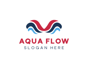 Flow - Splash Liquid Waves logo design