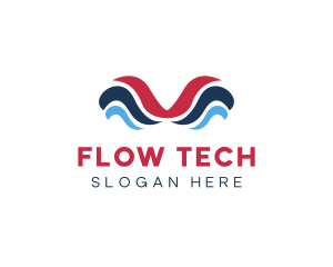 Flow - Splash Liquid Waves logo design