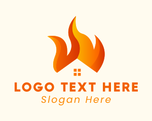 Real Estate - Blazing Fire House logo design