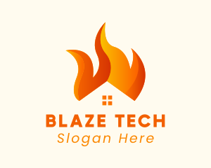 Blazing Fire House logo design