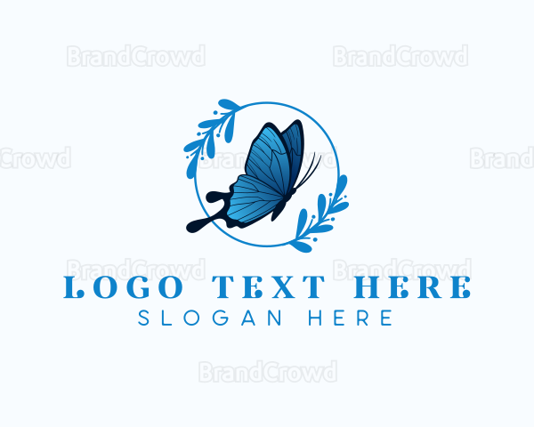 Elegant Butterfly Leaf Logo