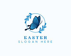 Skin Care - Elegant Butterfly Leaf logo design