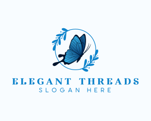 Elegant Butterfly Leaf  logo design