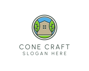 Green House Patch logo design