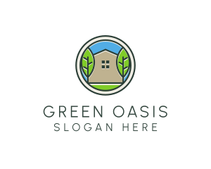 Green House Patch logo design