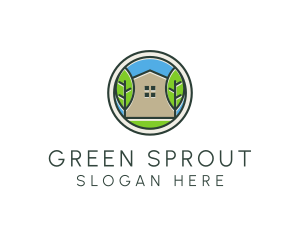 Green House Patch logo design