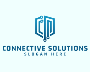 Digital Network Security logo design