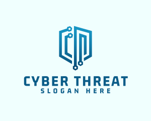 Malware - Digital Network Security logo design