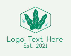 Aquarium - Green Ocean Seaweed logo design