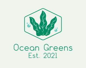 Green Ocean Seaweed logo design