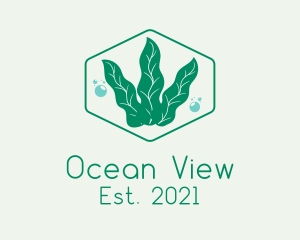 Green Ocean Seaweed logo design