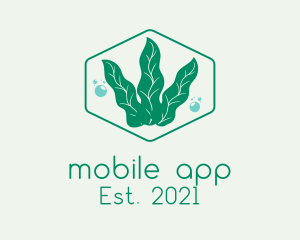 Plant - Green Ocean Seaweed logo design