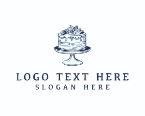 Cake Baking Dessert logo design