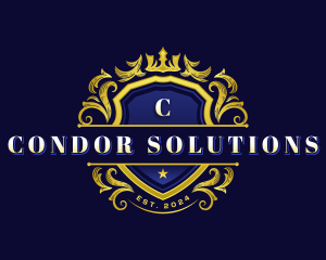 Luxury Crown Shield logo design