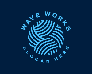 Wave Yarn Pattern logo design