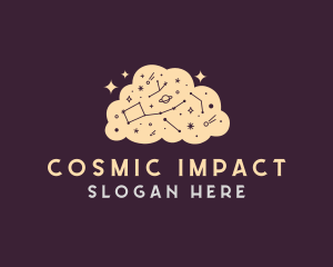 Cosmic Galaxy Cloud logo design