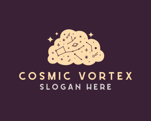 Cosmic Galaxy Cloud logo design