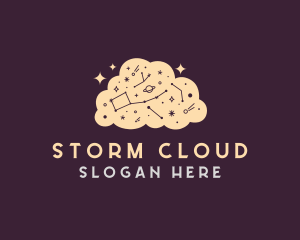 Cosmic Galaxy Cloud logo design