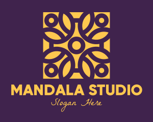 Mandala - Golden Mandala Flower logo design