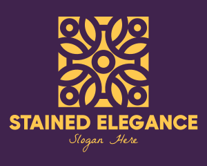 Golden Mandala Flower logo design