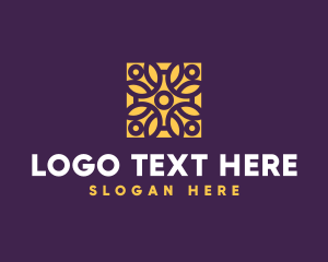 Golden - Golden Mandala Flower logo design