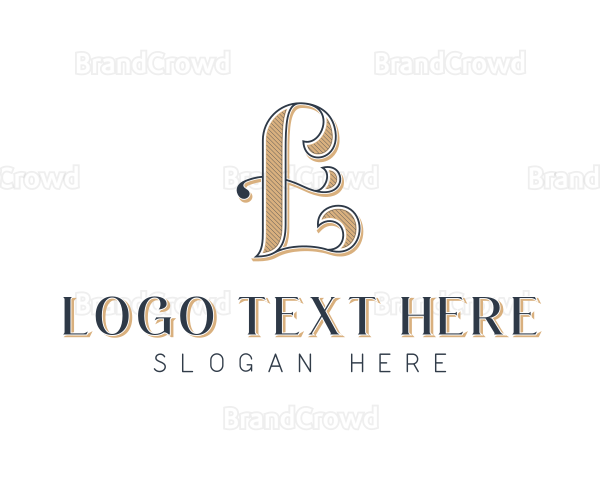 Elegant Hotel Restaurant Letter E Logo