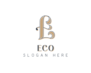 Elegant Hotel Restaurant Letter E Logo