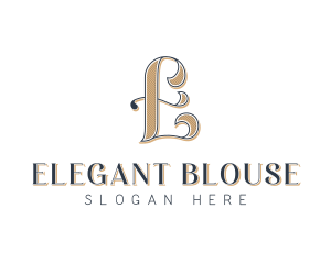 Elegant Hotel Restaurant Letter E logo design