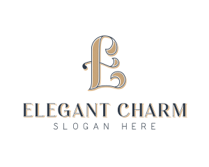 Elegant Hotel Restaurant Letter E logo design