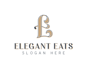 Elegant Hotel Restaurant Letter E logo design