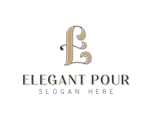 Elegant Hotel Restaurant Letter E logo design