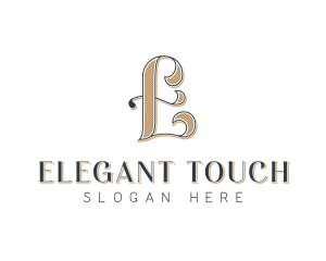 Elegant Hotel Restaurant Letter E logo design