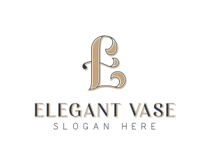 Elegant Hotel Restaurant Letter E logo design