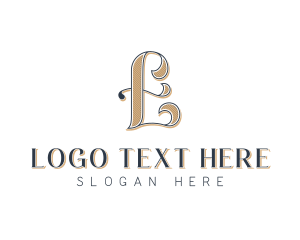 Cafe - Elegant Hotel Restaurant Letter E logo design