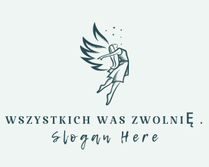 Woman Fairy Wings Logo