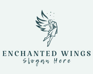 Fairy - Woman Fairy Wings logo design