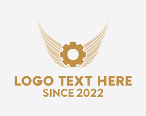 Wings - Mechanic Factory Gear logo design