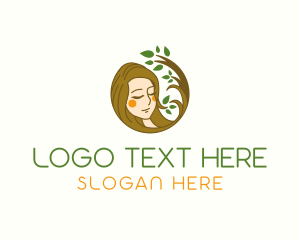 Vacation - Woman Organic Hair logo design