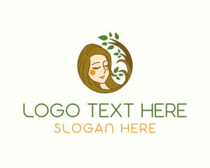 Woman Organic Hair logo design