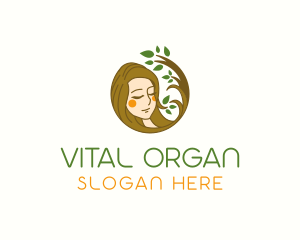 Woman Organic Hair logo design