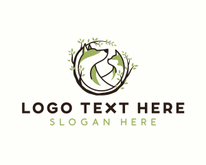 Leaf - Animal Pet Park logo design