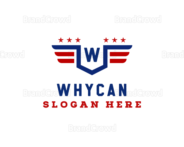 American Flag Shield Logo