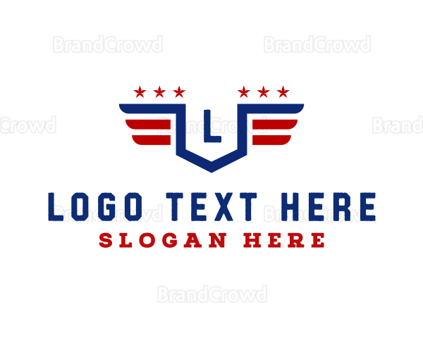 American Flag Shield Logo