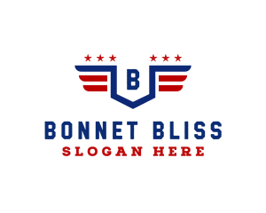 American Flag Shield logo design